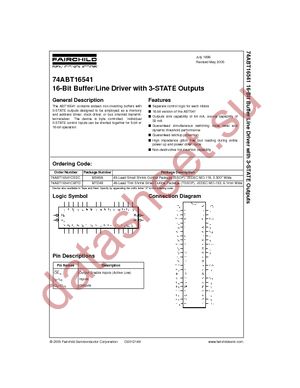 74ABT16541CMTDX datasheet  